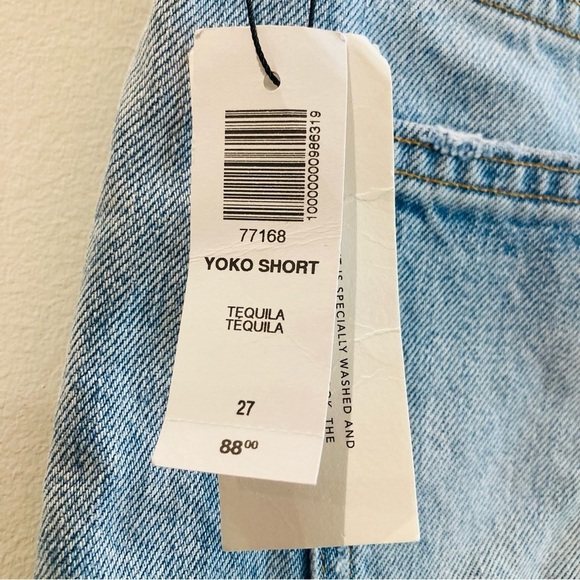 DENIM FORUM Sz 27 The Yoko Light Wash Distressed Denim  Jeans Shorts by Aritzia - Picture 6 of 16